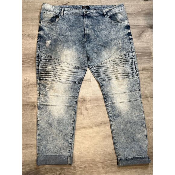 South Pole Other - South Pole Jean Skinny Blue Denim Fade Wash Outdoor Casual Distressed‎ 46 x 32